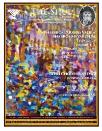 The Shul Weekly Magazine Sponsored by Mr