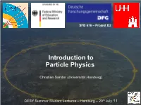 Introduction to Particle Physics