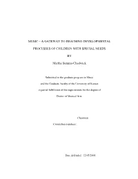 Music – a Gateway to Reaching Developmental