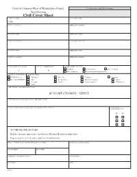 Name Change Petition Form