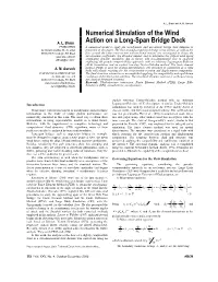 Numerical Simulation of the Wind Action on a Long-Span Bridge Deck V = W (I = 1, 2) on the Solid Boundary Ã (3) N+ 1 I I Vs 2 4) Calculate Vi With