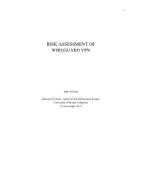 Risk Assessment of Wireguard Vpn