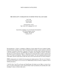 The Mortality Consequences of Distinctively Black Names
