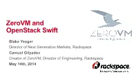 Zerovm and Openstack Swift