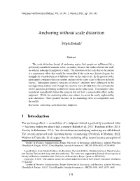 Anchoring Without Scale Distortion