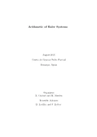 Arithmetic of Euler Systems
