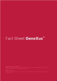 Genexus Fact Sheets