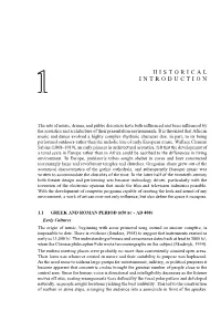 Historical Introduction