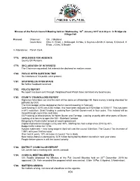 Minutes of the Meeting Held on 18Th January 2017