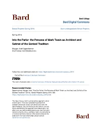 The Persona of Mark Twain As Architect and Satirist of the Genteel Tradition