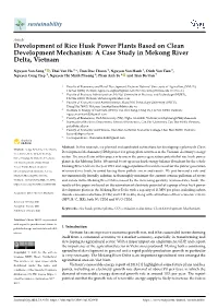 Development of Rice Husk Power Plants Based on Clean Development Mechanism: a Case Study in Mekong River Delta, Vietnam