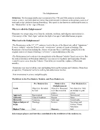 Enlightenment Notes