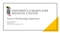 Guide to the Radiology Department
