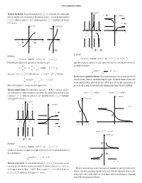 Inverse Trig Functions Summary