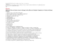 MEDLINE Title and Abstract Search Strategy for the Effects of Antibiotic Prophylaxis in Patients with Open Fracture 1