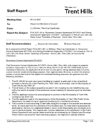Severance Consent Application B21/2021 and Zoning Amendment