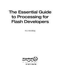 The Essential Guide to Processing for Flash Developers