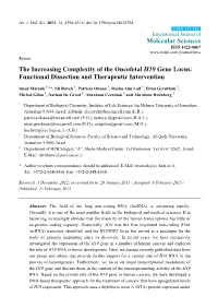 The Increasing Complexity of the Oncofetal H19 Gene Locus: Functional Dissection and Therapeutic Intervention
