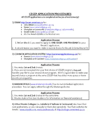 Cegep​ ​Application​ ​Procedures