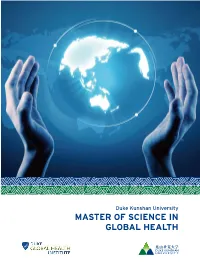 Master of Science in Global Health Program Overview