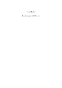 Rafael Ferber Key Concepts in Philosophy