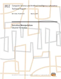 Sensitive Manipulation Eduardo Torres-Jara