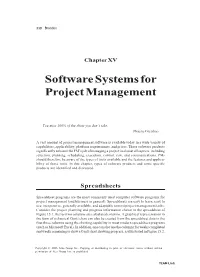 Software Systems for Project Management