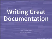 Writing Great Documentation