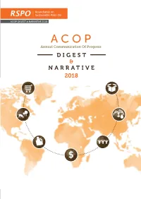 A C O P Annual Communication of Progress DIGEST & NARRATIVE 2018 DISCLAIMER