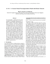 A Generic Neural Text Segmentation Model with Pointer Network