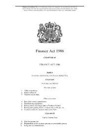 Finance Act 1986