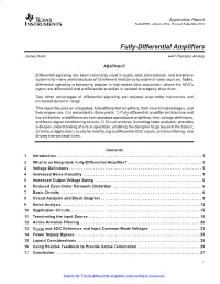 Fully-Differential Amplifiers