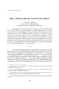 Hell: Never, Forever, Or Just for Awhile?