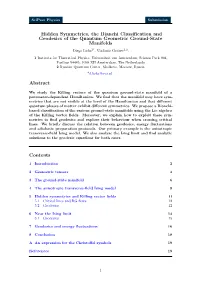 Hidden Symmetries, the Bianchi Classification And