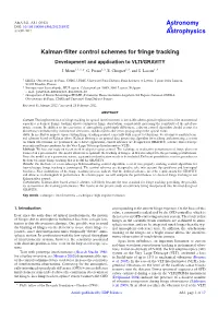 Kalman-Filter Control Schemes for Fringe Tracking