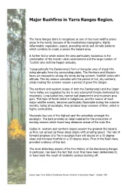 Major Bushfires in Dandenong Ranges
