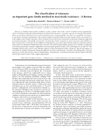 The Classification of Esterases: an Important Gene Family Involved in Insecticide Resistance - a Review