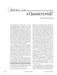 WHAT IS...A Quasicrystal?, Volume 53, Number 8