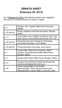 2013 Legislative Directory