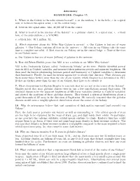 Astronomy HOMEWORK Chapter 15
