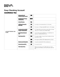 BBVA Easy Checking Texas | BBVA