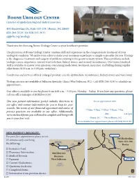 Boone Urology New Patient Information and Forms