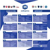 J1 J3 J2 J4 J6 J5 J7 J9 J8 J10 J11 Saison 2020-2021 Matchs Aller