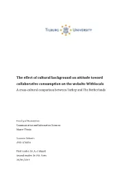 The Effect of Cultural Background on Attitude Toward Collaborative