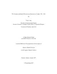 The Evolution and Spatial Dimensions of Invention in Canada, 1991 - 2011
