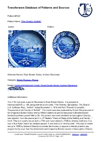 Transferware Database of Patterns and Sources