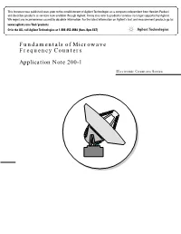 AN200-1 Fundamentals of Microwave Frequency Counters