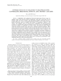 Consequences of Stage-Structured Predators: Cannibalism, Behavioral Effects, and Trophic Cascades