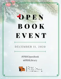 Fall 2020- Open Book Program
