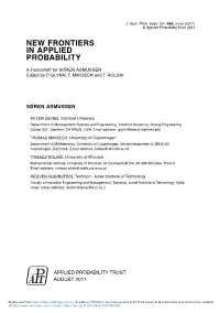 New Frontiers in Applied Probability